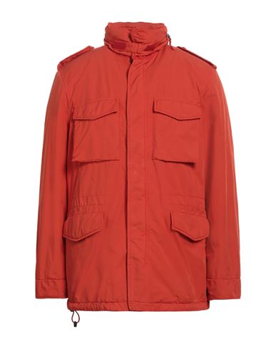 Aspesi Man Jacket Orange Size L Polyester, Polyamide