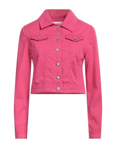 White Wise Woman Denim Outerwear Fuchsia Size 6 Cotton, Elastane In Pink