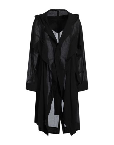 Yohji Yamamoto Woman Overcoat & Trench Coat Black Size 2 Cotton In Black