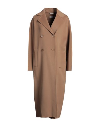 'S MAX MARA 'S MAX MARA WOMAN COAT CAMEL SIZE 6 VIRGIN WOOL 