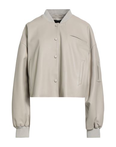 Enes Woman Jacket Beige Size 8 Leather In Neutral