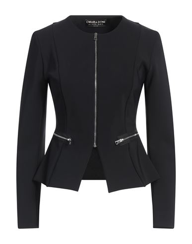 CHIARA BONI LA PETITE ROBE CHIARA BONI LA PETITE ROBE WOMAN JACKET BLACK SIZE 10 POLYAMIDE, ELASTANE 