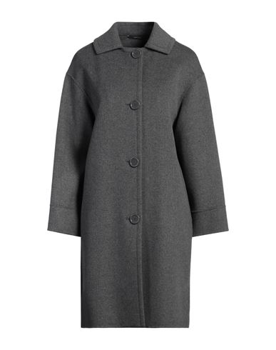 Shop 's Max Mara Woman Coat Lead Size 10 Virgin Wool In Grey