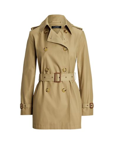 RALPH LAUREN LAUREN RALPH LAUREN DOUBLE-BREASTED COTTON-BLEND TRENCH COAT WOMAN OVERCOAT & TRENCH COAT SAND SIZE  