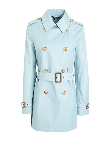 RALPH LAUREN LAUREN RALPH LAUREN DOUBLE-BREASTED COTTON-BLEND TRENCH COAT WOMAN OVERCOAT & TRENCH COAT SKY BLUE S 