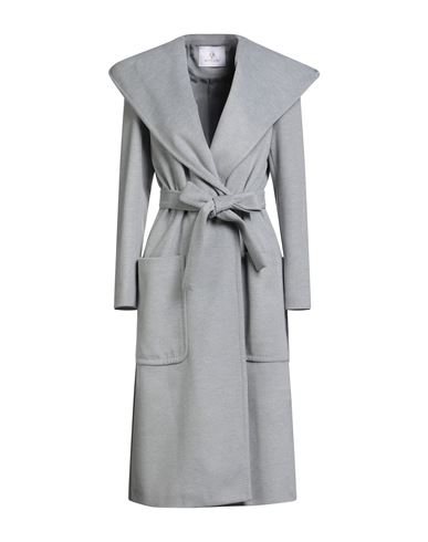 White Wise Woman Coat Grey Size 4 Polyester, Viscose In Gray