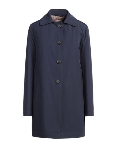 Shop Federica Garoni Collection Woman Overcoat & Trench Coat Navy Size 6 Polyester, Cotton