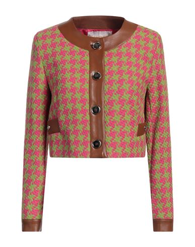 Sahoco Woman Jacket Magenta Size M Cotton, Polyester, Elastane