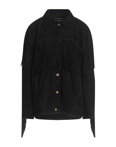 Guess Woman Jacket Black Size L Goat Skin