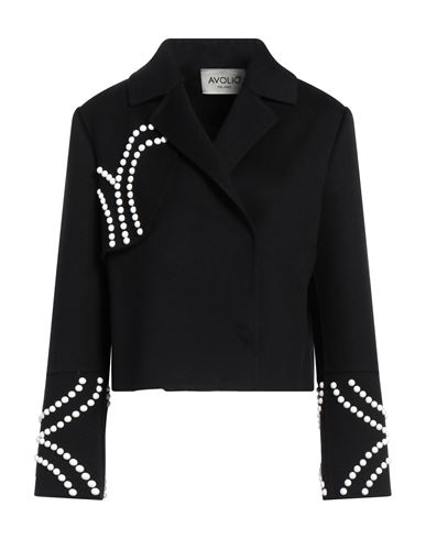 Shop Avolio Milano Woman Jacket Black Size 10 Virgin Wool, Cashmere