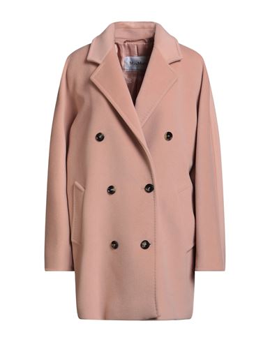 Max Mara Woman Coat Blush Size 12 Virgin Wool, Cashmere In Pink