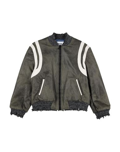 MSGM MSGM TODDLER BOY JACKET MILITARY GREEN SIZE 6 POLYESTER, ELASTANE 