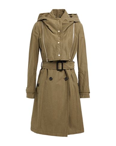 Tod's Woman Overcoat & Trench Coat Military Green Size 10 Cotton, Nylon, Resin