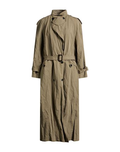 Missoni Woman Overcoat & Trench Coat Khaki Size 6 Cotton, Metal In Brown