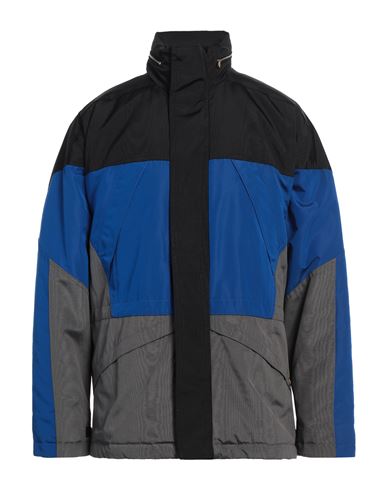 DUNHILL DUNHILL MAN PUFFER BRIGHT BLUE SIZE XL MULBERRY SILK, VISCOSE 
