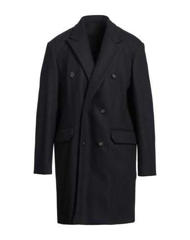 Paolo Pecora Man Coat Midnight Blue Size 42 Wool, Polyester, Polyamide, Cashmere In Blue