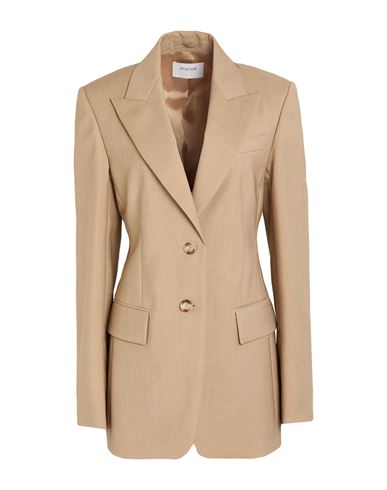 Sportmax Woman Blazer Sand Size 8 Virgin Wool, Mohair Wool, Polyester In Brown