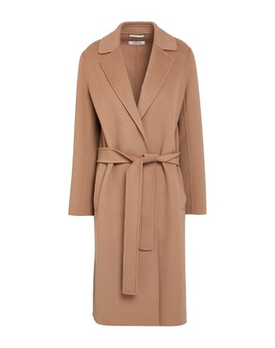 's Max Mara S Max Mara Womens Camel Elisa Belted Wool Coat In Brown