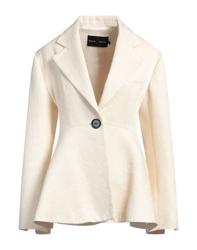 Shop Proenza Schouler Woman Blazer Cream Size 6 Cotton, Wool In White