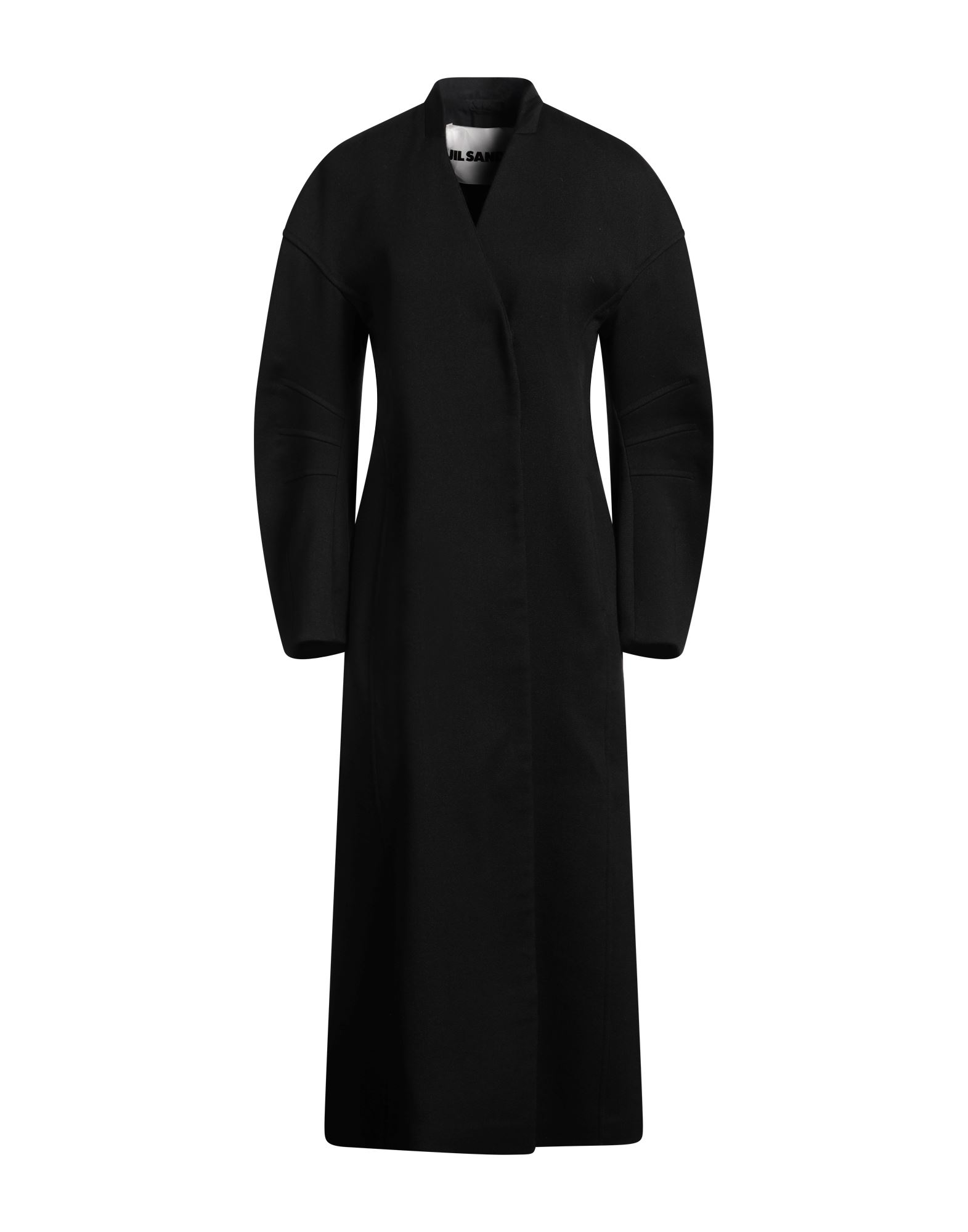 《セール開催中》JIL SANDER レディース コート ブラック 32 バージンウール 98% / ナイロン 2%
