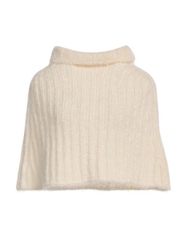 Shop Fabiana Filippi Woman Cape Ivory Size S Mohair Wool, Polyamide