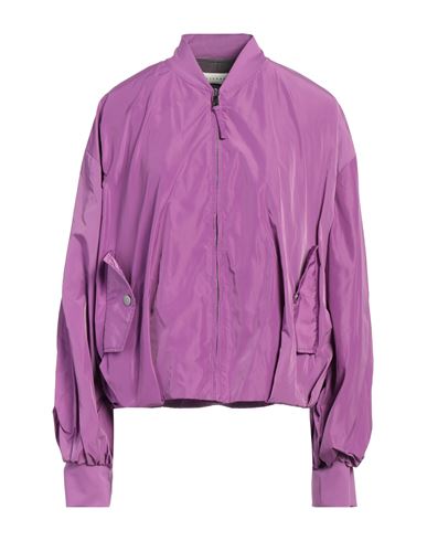 HAVEONE HAVEONE WOMAN JACKET MAUVE SIZE M POLYESTER, COTTON, POLYAMIDE, ELASTANE 