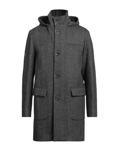 Herno Man Coat Charcoal Size 40 Virgin Wool In Gray