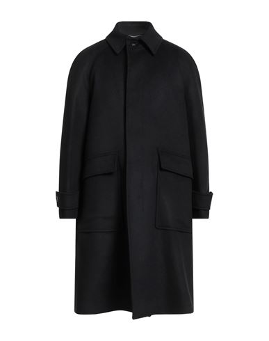 Pt Torino Man Coat Black Size 40 Virgin Wool, Cashmere In Black