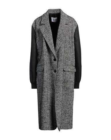 Gaelle Paris Gaëlle Paris Woman Coat Black Size 4 Polyester, Polyimide, Cotton, Elastane