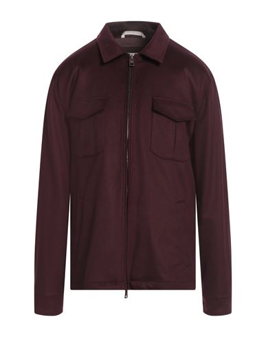 Shop Kired Man Coat Burgundy Size 46 Cashmere, Polyester In Red