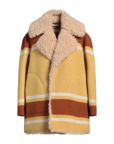 Philosophy Di Lorenzo Serafini Woman Coat Marigold Size L Virgin Wool, Cotton, Polyester, Acrylic