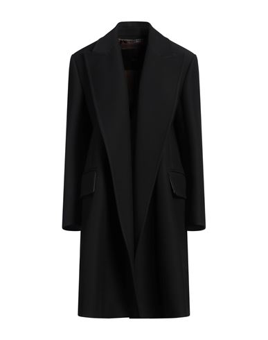 Courrèges Woman Coat Black Size M Wool, Polyurethane, Polyester, Polyamide