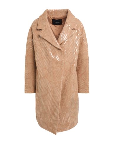 FABIANA FILIPPI FABIANA FILIPPI WOMAN COAT BEIGE SIZE 4 VIRGIN WOOL, POLYAMIDE, POLYESTER, MOHAIR WOOL, ACRYLIC 
