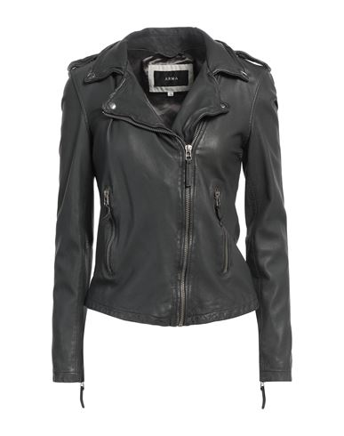 Arma Woman Jacket Charcoal Size L Sheepskin In Grey