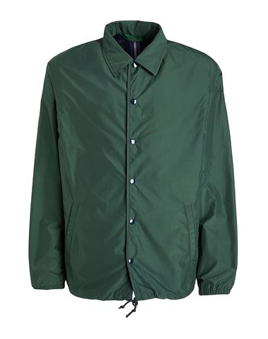 Hand Picked Man Jacket Dark Green Size L Polyester, Polyamide, Elastane In Green