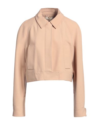 Elie Saab Woman Jacket Blush Size 14 Polyester, Virgin Wool, Elastane