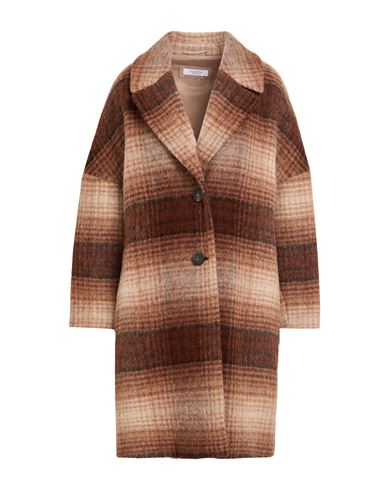 Shop Peserico Woman Coat Brown Size 6 Virgin Wool, Alpaca Wool