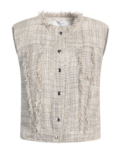 Iro Woman Vest Beige Size 6 Linen, Cotton, Viscose, Metallic Fiber