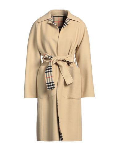 Burberry Woman Coat Beige Size 4 Wool
