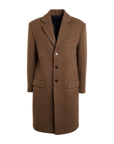 Shop Ernest W Baker Ernest W. Baker Man Coat Brown Size 42 Virgin Wool
