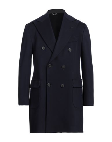 Shop Brian Dales Man Coat Midnight Blue Size 44 Wool