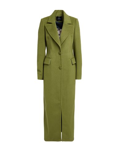 Cristinaeffe Woman Coat Green Size 12 Polyester, Viscose