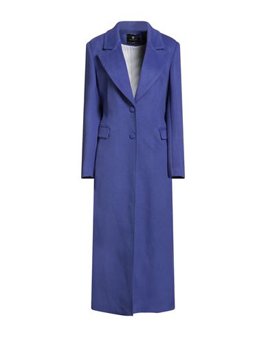 Cristinaeffe Woman Coat Purple Size 10 Polyester, Viscose In Blue