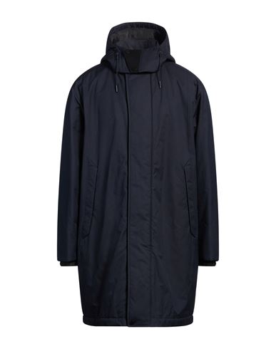 ZEGNA ZEGNA MAN COAT MIDNIGHT BLUE SIZE 42 COTTON, POLYESTER, CALFSKIN 