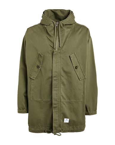 Department 5 Man Overcoat & Trench Coat Military Green Size S Cotton