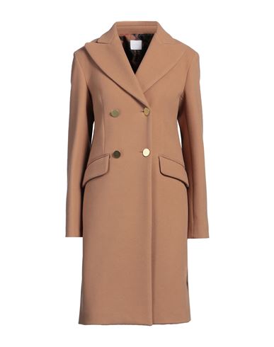 Merci Italia Woman Coat Camel Size 8 Polyester, Wool