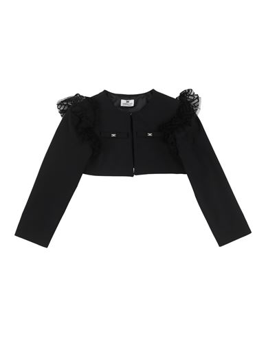 Elisabetta Franchi Toddler Girl Jacket Black Size 5 Polyamide, Elastane In Black