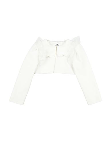 Elisabetta Franchi Toddler Girl Jacket White Size 4 Polyamide, Elastane In White