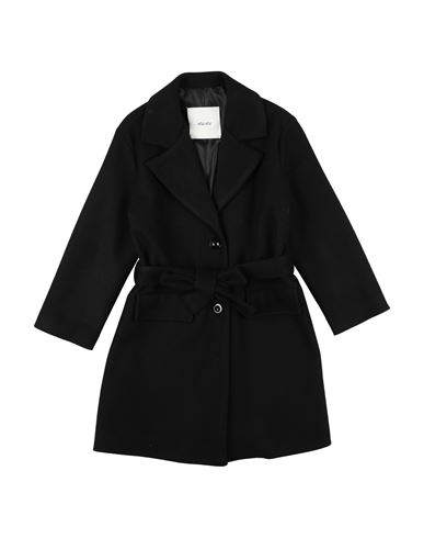 L:ú L:ú By Miss Grant Toddler Girl Coat Black Size 6 Polyester, Elastane In Black