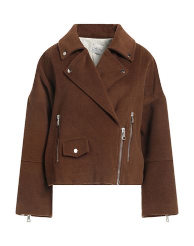 Alysi Chocolat Woman Jacket Brown Size 6 Alpaca Wool, Virgin Wool, Polyamide